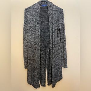Soft, gray, woman’s cardigan